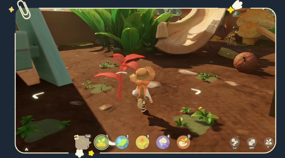 Official Animula Nook Steam media showing gathering and growth in a miniature outdoor scene.